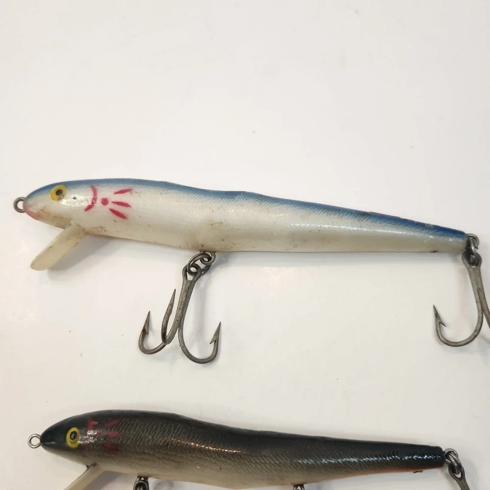 Lot Of 2 Vintage Cotton Cordell Redfin Lures 5-1/2 Inch And 6-1/2 Inch Fishing